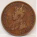 AUSTRALIA 1914 . ONE 1 PENNY . PART CENTRE DIAMOND